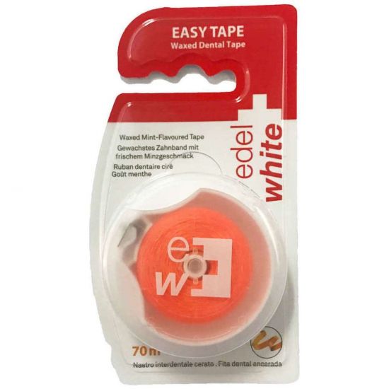 Edel White Easy Tape Waxed Dental Tape, 70m