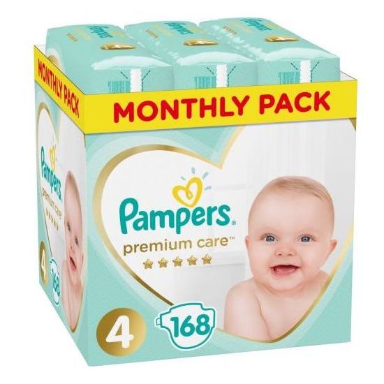 Pampers Monthly Pack Premium Care No4 (9-14kg), 168τμχ