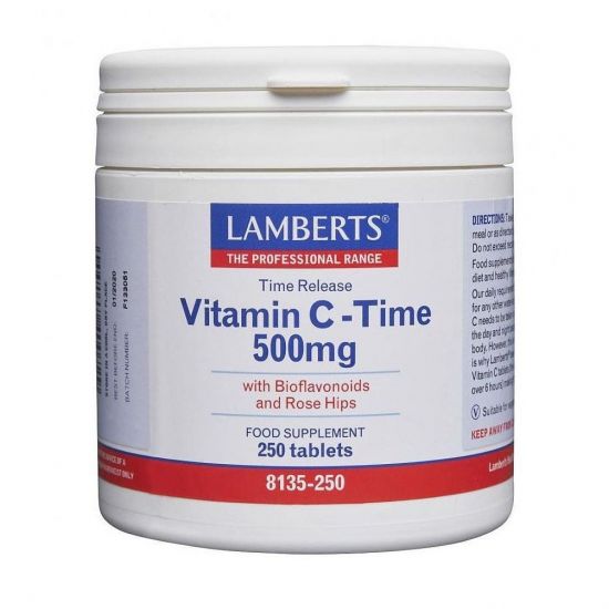 Lamberts Vitamin C-Time Release 500mg, 250tabs