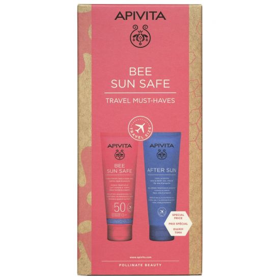 Apivita Promo Travel Favorites Bee Sun Safe Hydra Fresh Face & Body Milk SPF50, 100ml & ΔΩΡΟ After Sun Cool & Sooth Face & Body Gel-Cream, 100ml