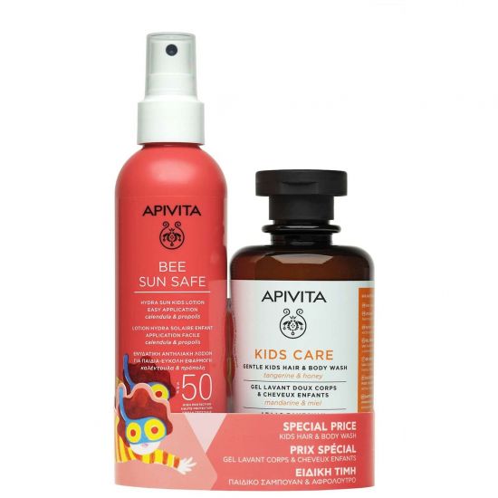 Apivita Promo Bee Sun Safe Lotion Hydra Solaire Kids SPF50, 200ml & ΔΩΡΟ Apivita Kids Care Hair & Body Wash, 250ml