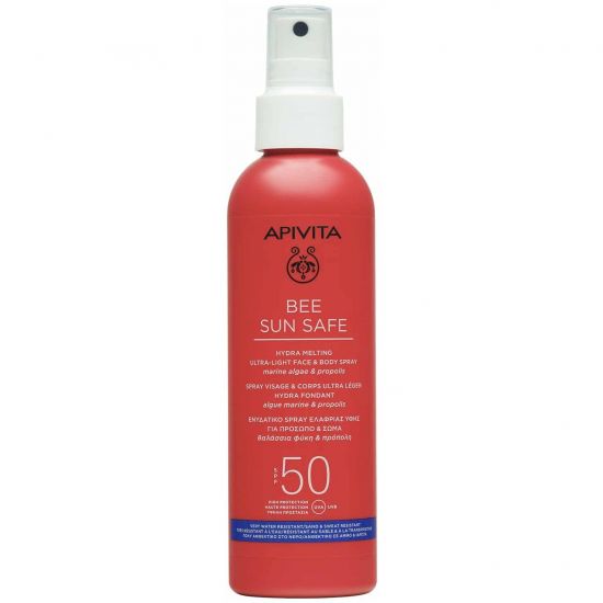 Apivita Bee Sun Safe Hydra Melting Ultra Light Face & Body Spray SPF50, 200ml