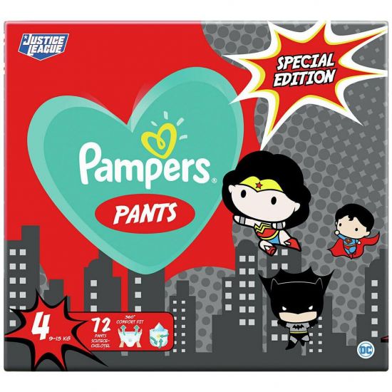 Pampers Pants Special Edition Justice League Νο4 (9-15kg), 72τμχ