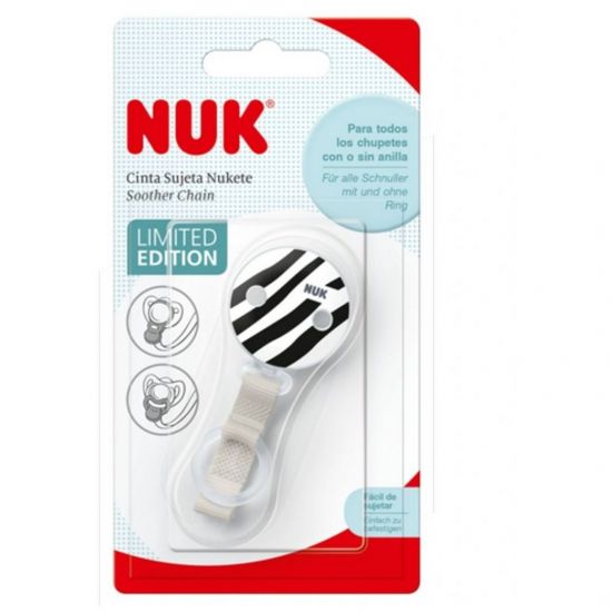 Nuk Monochrome Κορδέλα Στήριξης Πιπίλας 0m+ Limited Edition, 1τμχ