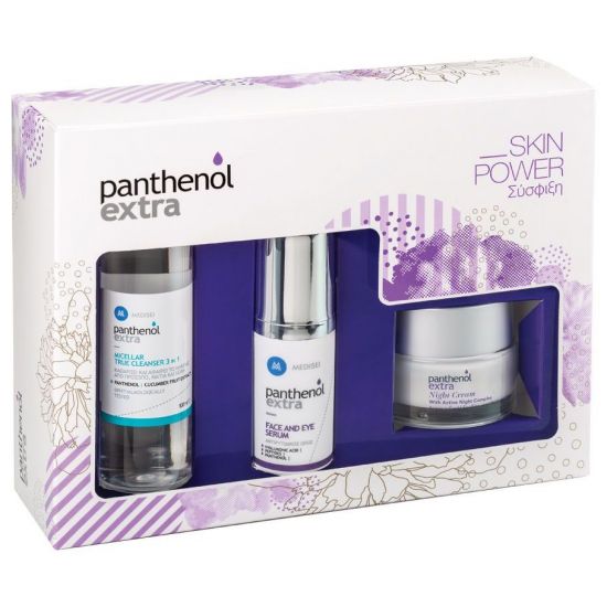 Panthenol Extra Skin Power Face-Eye Serum 30ml & Night Cream 50ml & Micellar True Cleanser, 100ml