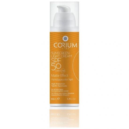 Corium Sunscreen Light Cream Matte Effect SPF50, 50ml