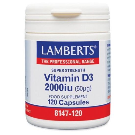 Lamberts Vitamin D3 2000IU (50μg), 120caps