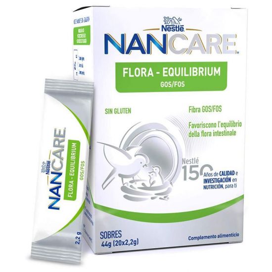 Nestle NanCare Flora-Equilibrium Συμπλήρωμα Διατροφής με Εδώδιμες Ίνες FOS/GOS, 44g (20x2,2gr)
