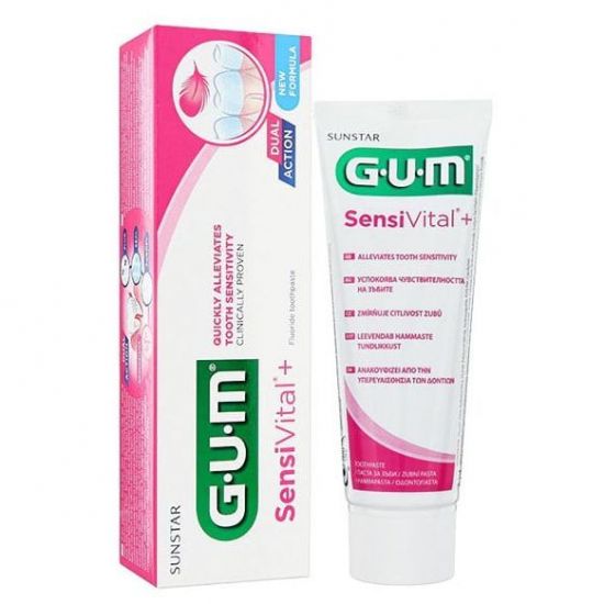 Gum Sensivital+ Toothpaste, Οδοντόκρεμα Κατάλληλη για Ευαίσθητα Ούλα & Δόντια, 75ml