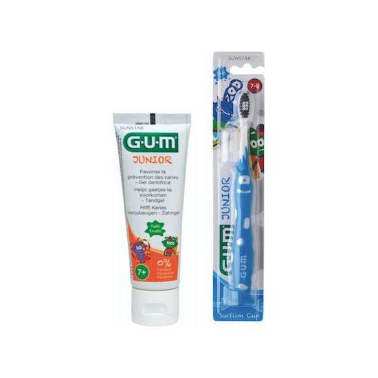 Gum Promo Junior Touthbrush 7-9 Years Μπλέ & Gum Junior Toothpaste Tutti Frutti 7+ Years 50ml, 2τμχ