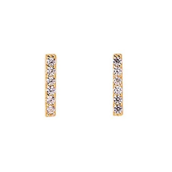 Medisei Dalee Crystals Bar Yellow Gold Plated, 2τμχ