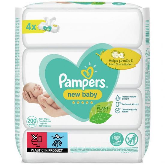 Pampers New Baby Sensitive Μωρομάντηλα ,4x50 τεμάχια