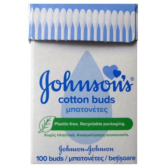 Johnson's Cotton Buds Μπατονέτες σε Ανακυκλώσιμη Συσκευασία, 100τεμ