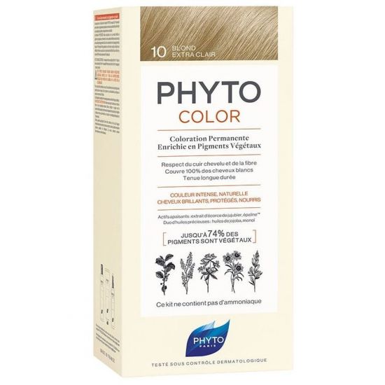 Phyto PhytoColor Blond Extra Clair No 10 Κατάξανθο Πλατινέ Μόνιμη Βαφή Μαλλιών, 1τεμ