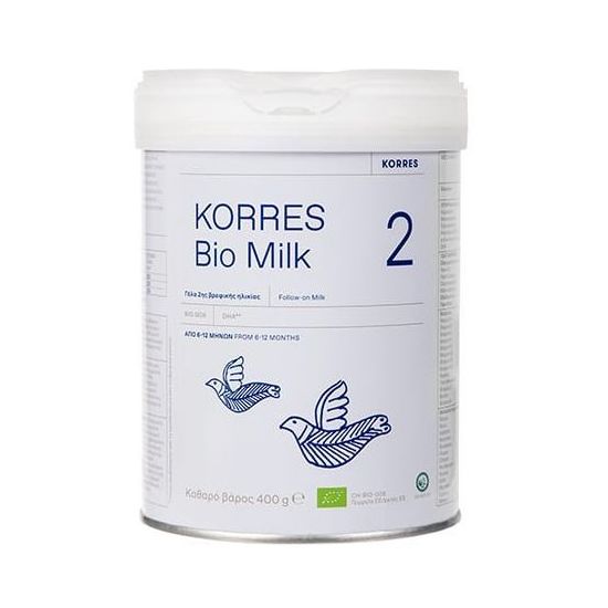 Korres Bio Milk 2 Βιολογικό Αγελαδινό Γάλα για Βρέφη (6-12 μηνών), 400gr