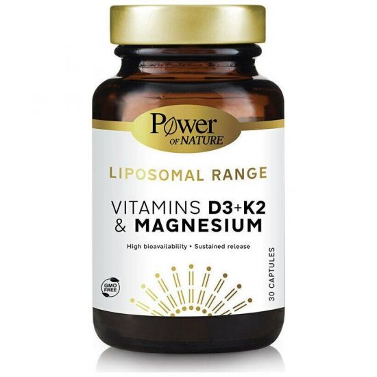 Power Health Liposomal Range Vitamins D3+K2 & Magnesium, 30s caps