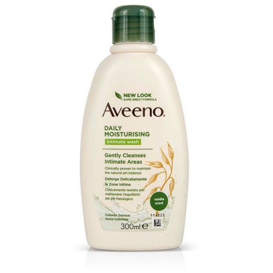 Aveeno Daily Moisturising Intimate Wash Ενυδατικό Υγρό Καθαρισμού Για Την Ευαίσθητη Περιοχή Με Άρωμα Βανίλια, 300ml
