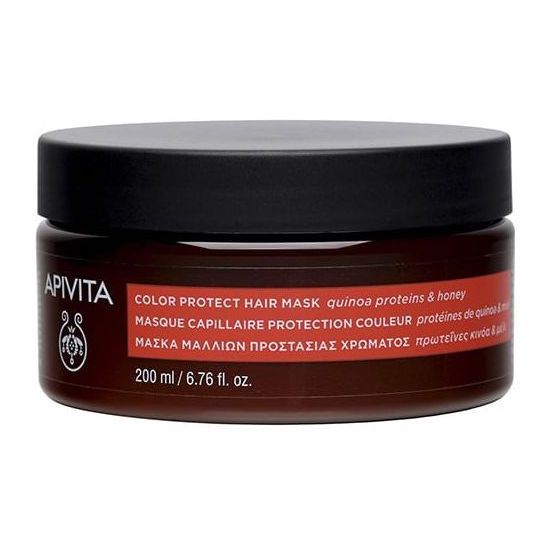 Apivita Color Protect Hair Mask Μάσκα Προστασίας Χρώματος με Πρωτεΐνες Κινόα & Μέλι, 200ml
