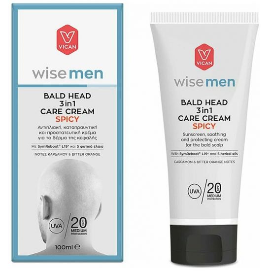 Vican Wise Men Bald Head 3in1 Care Cream Spicy SPF20, 100ml