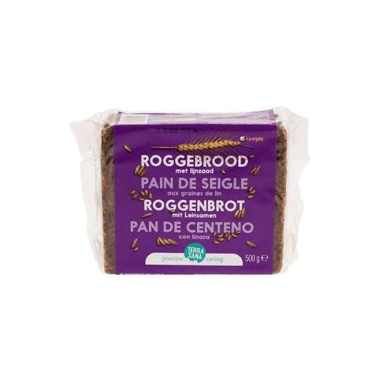 Βιο-Υγεία Terrasana Ψωμί Σίκαλης με Λιναρόσπορο σε Φέτες, 500g