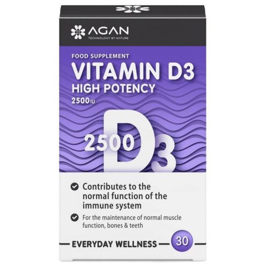 Agan Vitamin D3 2500iu, 30tabs