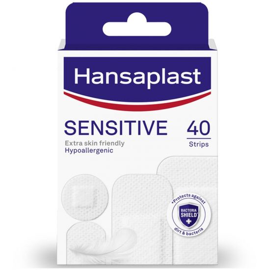 Hansaplast Sensitive Υποαλλεργικά Αυτοκόλλητα Επιθέματα σε Διάφορα Μεγέθη, 40τμχ