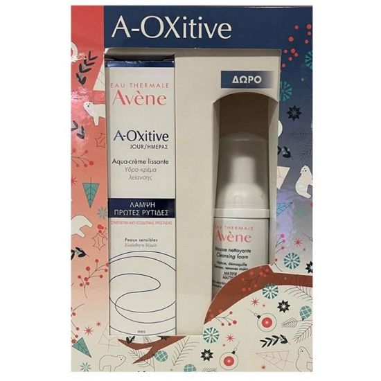 Avene Promo A-Oxitive Day Water-Cream, 30ml & Cleansing Foam, 50ml
