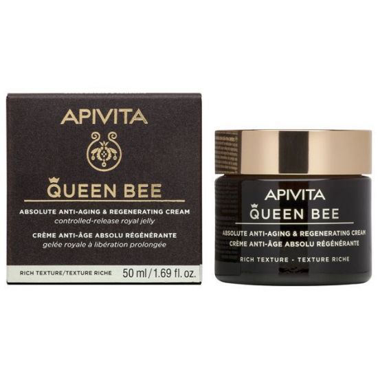Apivita Queen Bee Absolute Anti-Aging & Regenerating Face Cream Rich Texture, 50ml