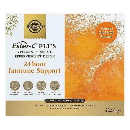 Solgar Ester-C Plus Vitamin C 1000mg Effervescent Drink, 21φακελάκια