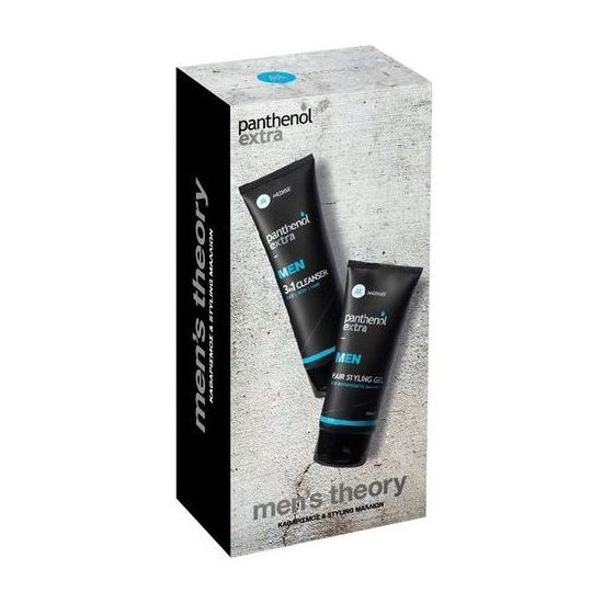 Panthenol Promo Extra Men’s Theory 3 in1 Cleanser Face Body Hair, 200ml & Hair Styling Gel, 150ml