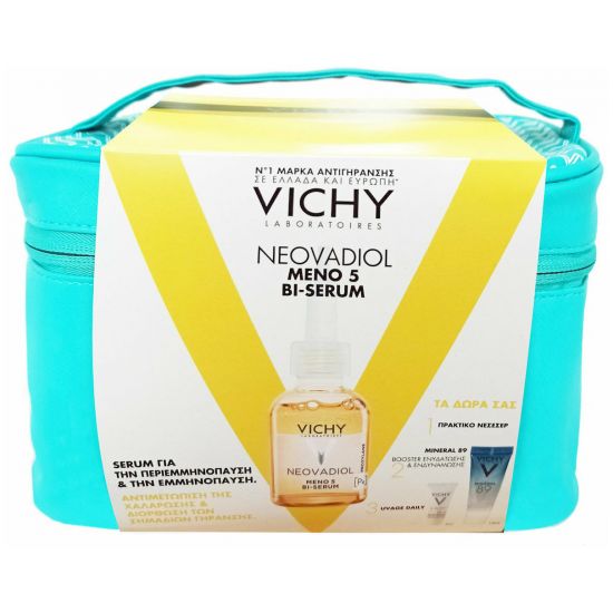 Vichy Promo με Neovadiol Meno 5 Bi-Serum, 30ml & Mineral 89 Booster, 10ml & UVAge Daily, 3ml & ΔΩΡΟ Νεσεσέρ