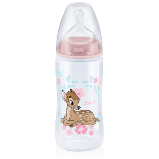 Nuk First Choice+ Disney Baby Pink Μπιμπερό Πρώτη Επιλογή με Θηλή Σιλικόνης Ροζ 6-18 Μηνών, 300ml