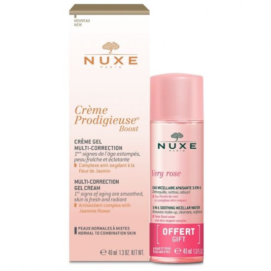 Nuxe Prodigieuse Boost Face & Neck Day Silky Cream, 40ml & Δώρο Very Rose 3 in 1 Soothing Micellar Water, 40ml
