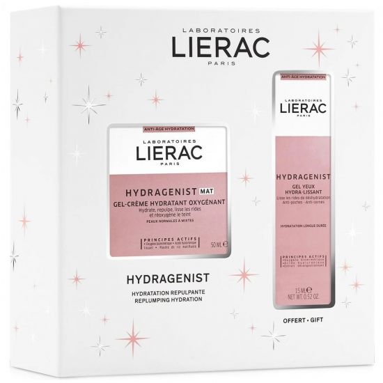 Lierac Promo Hydragenist Gift Set Moisturizing Gel-Cream Mat, 50ml & Δώρο Gel Yeux Hydra Lissant, 15ml