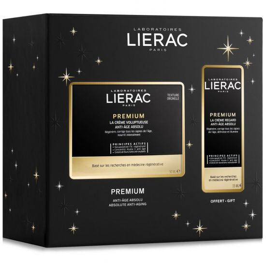 Lierac Promo Premium Gift Set Creme Voluptueuse Night & Day Absolute Anti-Aging, 50ml & Δώρο Premium Yeux Anti-Aging Absolu, 15ml