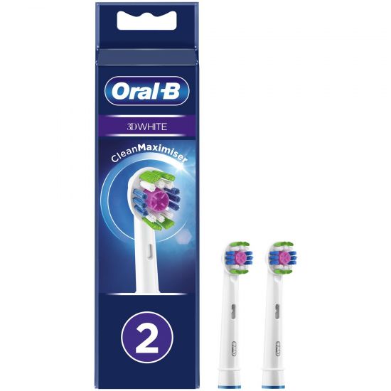 Oral-B 3D White Ανταλλακτικές Κεφαλές για Προηγμένο Καθαρισμό & Λεύκανση, 2Κεφαλές