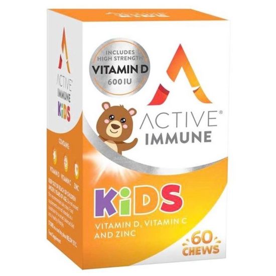 Active Iron Immune Kids Vitamin D, Vitamin C & Zinc, 60gummies