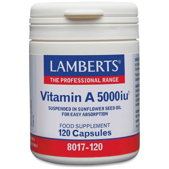 Lamberts Vitamin A in Sunflower Seed Oil 5000iu, 120caps