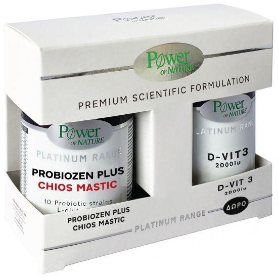 Power Health Promo Platinum Range Probiozen Plus Chios Mastic, 15caps & Vitamin D-Vit3 2000iu, 20tabs