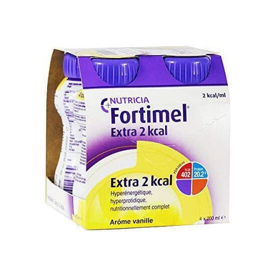 Nutricia Fortimel Extra 2 Kcal Vanilla, (4 x 200ml) - Υπερπρωτεϊνικό Ρόφημα, Βανίλια