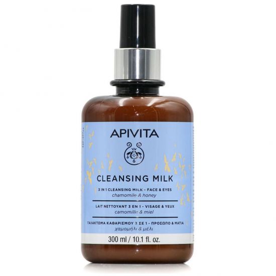 Apivita Cleansing Milk 3in1 for Face & Eyes 300ml