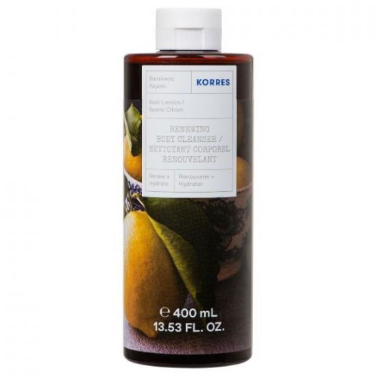 Korres Renewing Body Cleanser Basil & Lemon Shower Gel, 400ml