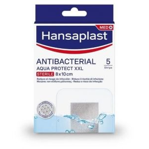 Hansaplast Antibacterial XXL Aqua Protect Sterile 8x10cm, 5τμχ
