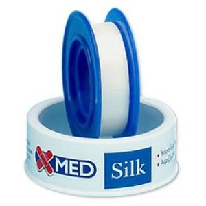 Medisei X-Med Silk Αυτοκόλλητη Επιδεσμική Ταινία Μετάξι 5mX1.25cm, 1τμχ