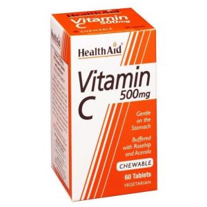Health Aid Vitamin C 500mg με Rosehip & Acerola 60chew.tabs