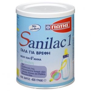 Γιώτης Sanilac 1 Γάλα 1ης Βρεφικής Ηλικίας 0-6 Μηνών, 400g