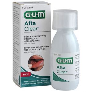 Gum Afta Clear Mouthrinse Στοματικό Διάλυμα για τη Θεραπεία Αφθών, 120ml