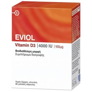 Eviol Vitamin D3 4000IU, 100mg, 60 softcaps