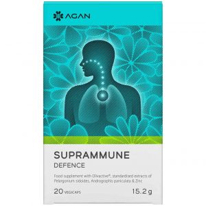 Agan Suprammune Defence Συμπλήρωμα Διατροφής για τα Συμπτώματα του Κρυολογήματος, 20 vegicaps