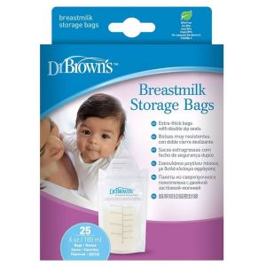 Dr. Brown's S4005 Σακουλάκια φύλαξης Μητρικού γάλακτος, 25τμχ